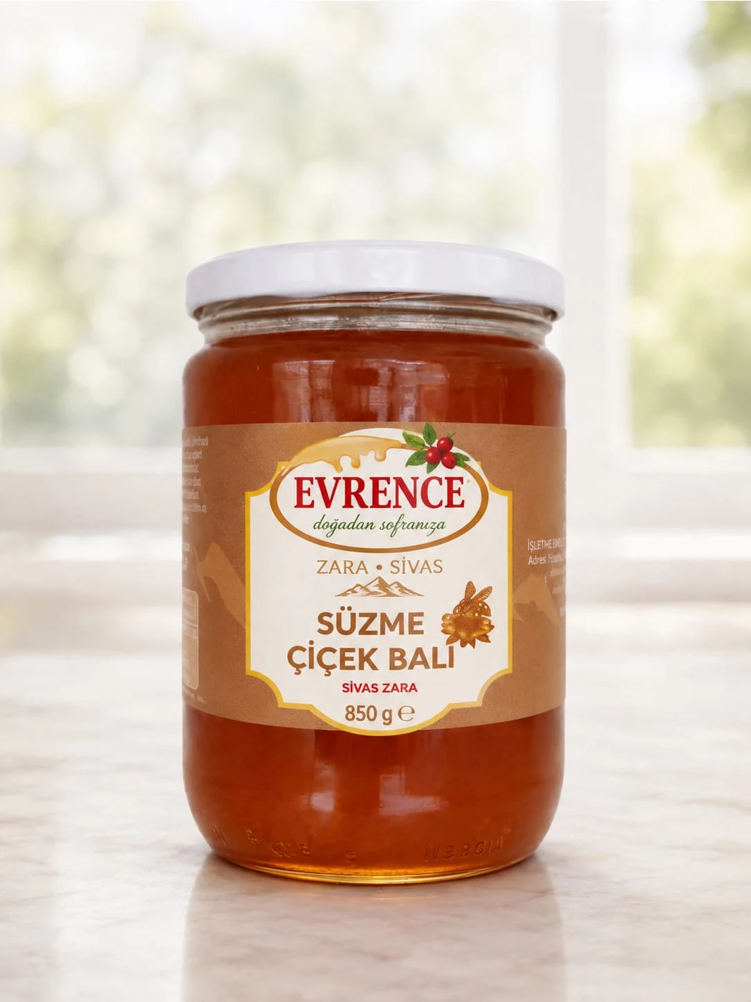 Süzme Çiçek Balı 850 gr — Sivas Zara Kösedağ doğal ürünü